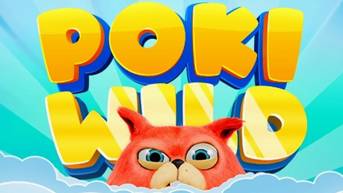 Interface de jogo do slot Poki Wild com rolos coloridos